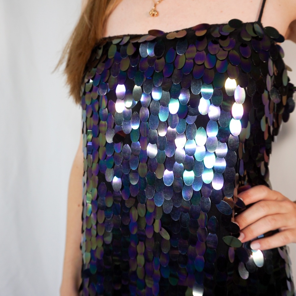 FREE PEOPLE Mermaid Mini Party Dress Purple 798 - Picture 7 of 8